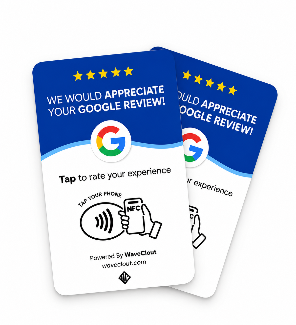 Google Review Card - Blue