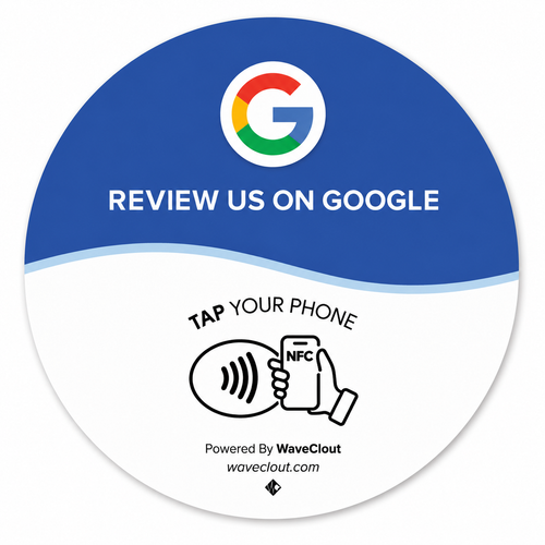 Google Review Table Sticker - Blue