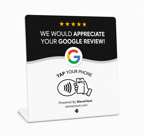 Google Review Stand - Black